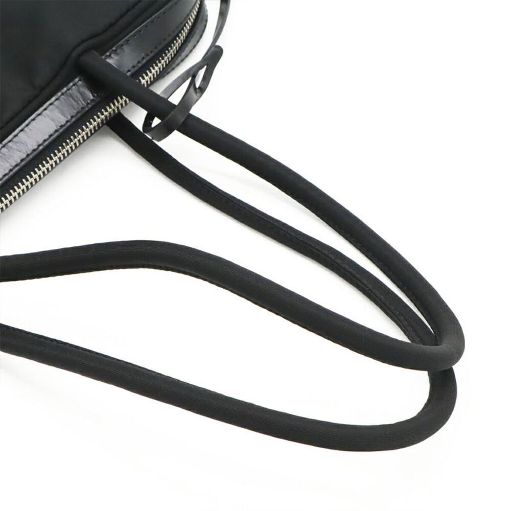 Prada Nylon Leather Triangle Logo Tote Bag - Picture 4 of 8